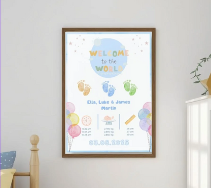 Birth Print - Flat A4